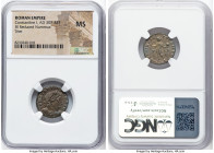 Constantine I the Great (AD 307-337). BI follis or reduced nummus (18mm, 6h). NGC MS. Trier, 1st officina, AD 316. IMP CONSTANTINVS AVG, laureate, cui...