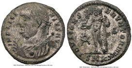 Licinius I (AD 308-324). BI follis or reduced nummus (18mm, 3.29 gm, 10h). NGC MS 5/5 - 3/5, Silvering. Cyzicus, 4th officina, AD 317-320. IMP LICI-NI...