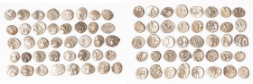 ANCIENT LOTS. Celtic. Gaul. Ca. mid 1st century BC. Lot of forty (40) AR quinarii. VG-VF. Includes: Forty AR quinarii, various types and tribes. SOLD ...