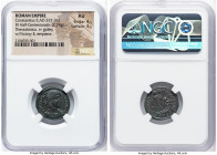 ANCIENT LOTS. Roman Imperial. Constantius II (AD 337-361). Lot of two (2) BI half-centenionalis. NGC Choice VF-AU. 1) Constantius II (AD 337-361). BI ...