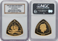 Elizabeth II gold Proof "San Pedro" 30 Dollars 2007 PR70 Ultra Cameo NGC, KM-D168. Mintage: 750. One year type and one of the first 300 struck. Shipwr...
