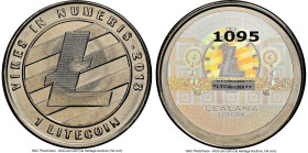 Lealana nickel-plated brass Loaded (Unredeemed) 1 Litecoin (LTC) 2013 MS66 NGC, Ahonen-pg 199. Total Issued: 2,000. Type PF. 30mm. Black address. Non-...