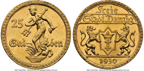 Free City gold 25 Gulden 1930 MS63 NGC, Berlin mint, KM150, Fr-44. HID09801242017 © 2024 Heritage Auctions | All Rights Reserved www.HA.com/TexasAucti...