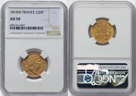 Louis XVIII gold 20 Francs 1818-W AU50 NGC, Lille mint, KM712.9, Fr-536. . HID09801242017 © 2024 Heritage Auctions | All Rights Reserved www.HA.com/Te...