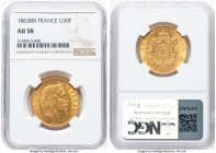 Napoleon III gold 50 Francs 1863-BB AU58 NGC, Strasbourg mint, KM804.2, F-543/3. HID09801242017 © 2024 Heritage Auctions | All Rights Reserved www.HA....