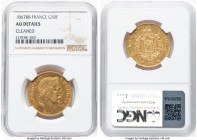 Napoleon III gold 50 Francs 1867-BB AU Details (Cleaned) NGC, Strasbourg mint, KM804.2, F548/9. HID09801242017 © 2024 Heritage Auctions | All Rights R...