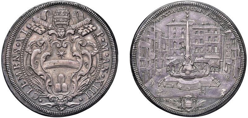 CLEMENTE XI, Giovanni Francesco Albani (1700-1721) - Piastra, an. XIII, Roma.
A...