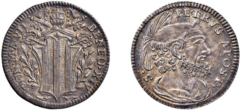 BENEDETTO XIV, Prospero Lorenzo Lambertini (1740-1758) - Grosso, an. VII, Roma....