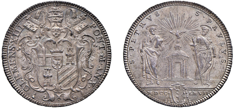 CLEMENTE XIII, Carlo Rezzonico (1758-1769) - Testone, an. X, Roma.
Argento, 7,9...
