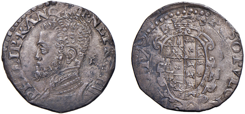 NAPOLI - FILIPPO II (1554-1598) - Tarì, s.d..
Argento, 6,01 gr. - Diam. 27 mm....