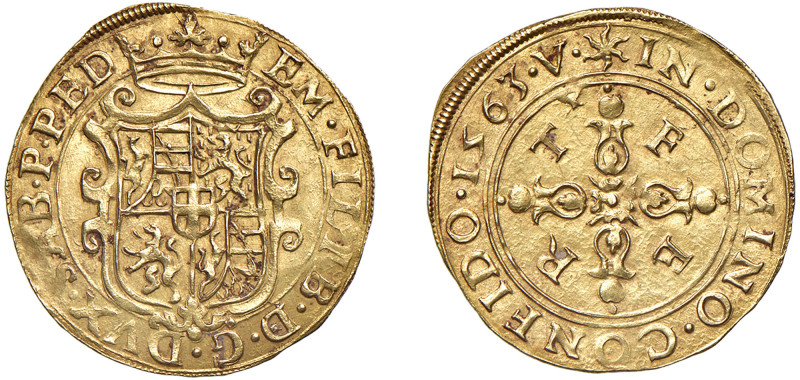 EMANUELE FILIBERTO (1553-1580) - Scudo d'Oro del Sole 1563, Vercelli.
Oro, 3,36...