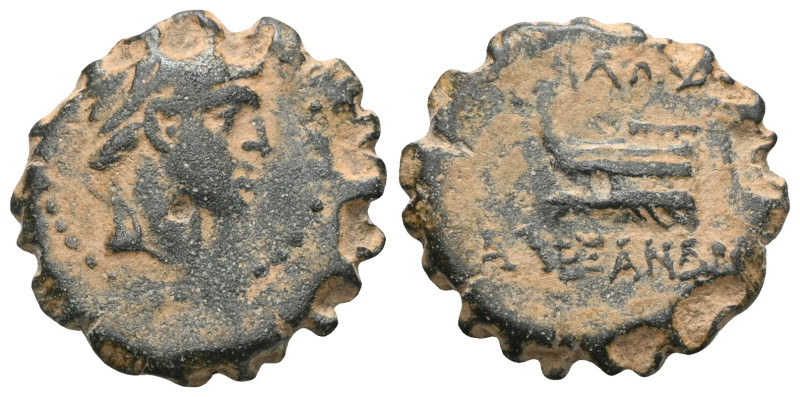 Greek SELEUKID KINGS of SYRIA. Alexander I Balas, 152-145 BC. Ae serrate , uncer...