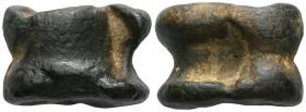 Roman Republican Anonymous. 6th-4th centuries BC. Æ Aes Formatum . Irregular cast bronze in the shape of an astragalos. ICC p. 76, 6. The game of knuc...