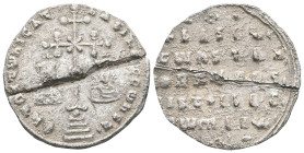 Byzantine Basil II and Constantine VIII. Miliaresion; Basil II and Constantine VIII; Constantinople, 976-1025 AD, Miliaresion. Sear-1810. Obv: Eh TOVT...