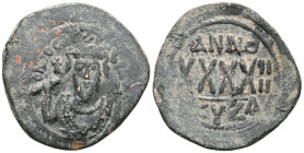 Byzantine Coins Focas. Follis; Focas; 602-610 AD. Cyzicus, Year 4=605/6 AD, Follis. Berk-490, Sear-665, MIB-76. Obv: O N FOCAS - PERP AVG Crowned bust...