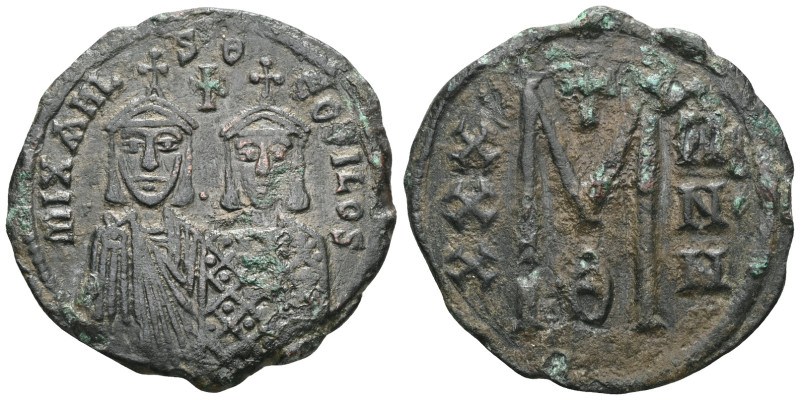 Byzantine Byzantine, Michael II with Theophilus AD 820-829. Constantinople, Foll...
