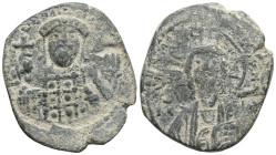 Byzantine Michael VII Doukas AD 1071-1078. Constantinople Follis Æ . IC-XC at top left and top right of nimbate bust of Christ facing, nimbate cross b...