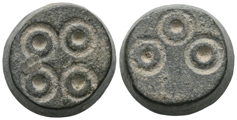 ANCIENT BYZANTINE BRONZE COMMERCİAL WEIGHT.(Circa 6th-9th Century).Ae.

 Weigh...