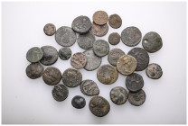 ANCIENT BRONZE COINS.SOLD AS SEEN.NO RETURN.

 Weight: lot Diameter:lot