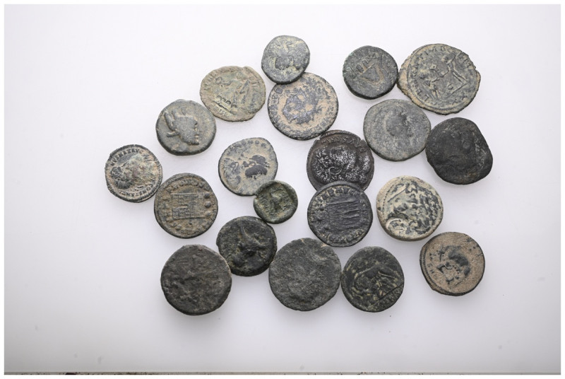 ANCIENT BRONZE COINS.SOLD AS SEEN.NO RETURN.

 Weight: lot Diameter:lot