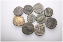 ANCIENT BRONZE COINS.SOLD AS SEEN.NO RETURN.

 Weight: lot Diameter:lot