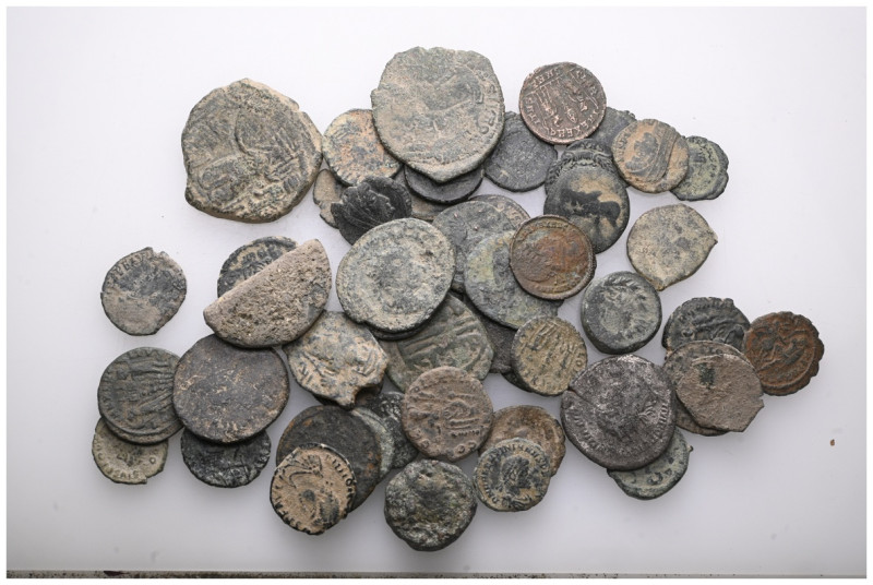 ANCIENT BRONZE COINS.SOLD AS SEEN.NO RETURN.

 Weight: lot Diameter:lot