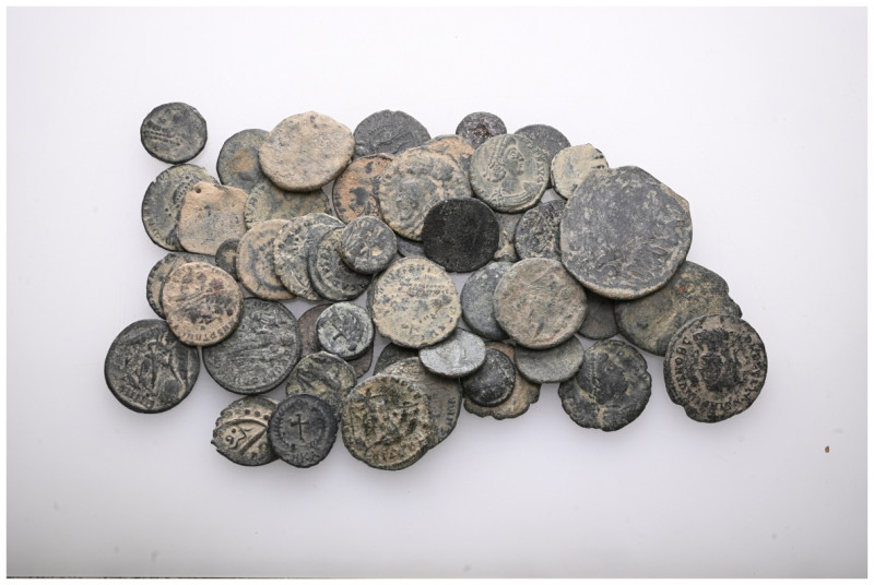 ANCIENT BRONZE COINS.SOLD AS SEEN.NO RETURN.

 Weight: lot Diameter:lot
