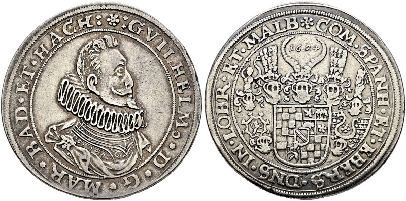 Baden-Baden. Eduart Fortunat 1588-1594-1600. 
Wilhelm 1622-1677. Taler 1624 -Ba...
