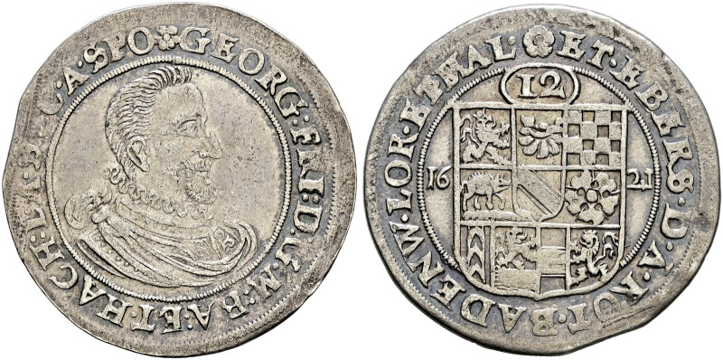 Baden-Durlach. Georg Friedrich 1604-1622. 
Kipper- 12 Kreuzer (= Dreibätzner) 1...