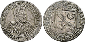 Baden-Durlach. Georg Friedrich 1604-1622. 
Kipper- 24 Kreuzer 1622 -Emmendingen-. Hachberger Landwährung. Geharnischtes Brustbild nach rechts / Quadr...