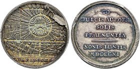 Baden-Durlach. Karl Ludwig Friedrich 1811-1818. 
Silbermedaille 1811 von J.M. Bückle, auf die Geburt seiner Tochter, Prinzessin Luise Amalie Stephani...