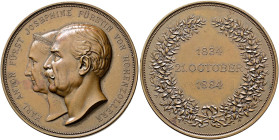 Baden-Durlach. Josephine Friederike Luise *1813, †1900, Tochter des Großherzogs Karl und Stephanie Napoleon. 
Bronzemedaille 1884 von Karl Schwenzer,...
