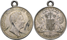 Baden-Durlach. Leopold I. 1830-1852. 
Kronentaler (1830-1837). Kopf des Großherzogs nach rechts / Zwei Greifen halten das gravierte Wappen des Erzbis...