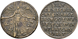 Ensisheim als habsburgische Münzstätte. Erzherzog Ferdinand 1564-1594. . 
Cu-Rechenpfennig o.J. -Ensisheim- Münzmeister wohl Christoph Haid von Haide...