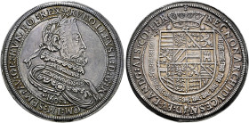 Ensisheim als habsburgische Münzstätte. Kaiser Rudolph II. 1576-1612. . 
Taler 1605. Klemesch 82, E.u.L. -, MT -, Dav. 3034 var., Slg. Voltz -, Voglh...