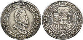 Ensisheim als habsburgische Münzstätte. Kaiser Rudolph II. 1576-1612. . 
1/4 Taler o.J. Klemesch 210 (dieses Exemplar abgebildet!), E.u.L. 105, MT -,...