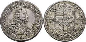 Ensisheim als habsburgische Münzstätte. Erzherzog Maximilian 1612-1618. . 
Taler 1615. Klemesch 27, E.u.L. -, MT 595, Dav. 3326, Slg. Voltz 127, Vogl...