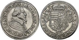 Ensisheim als habsburgische Münzstätte. Erzherzog Leopold 1620-1632. .
Doppeltaler o.J. (geprägt als geistlicher Fürst 1620). Klemesch 3, E.u.L. 213,...