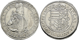 Ensisheim als habsburgische Münzstätte. Erzherzog Leopold 1620-1632. . 
Taler 1627 -Ensisheim-. Klemesch 232, E.u.L. 293ff var., MT -, Dav. 3352, Slg...