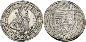 Ensisheim als habsburgische Münzstätte. Erzherzog Leopold 1620-1632. . 
Taler 1632 -Ensisheim-. Klemesch 275, E.u.L. 313, MT -, Dav. 3355, Slg. Voltz...