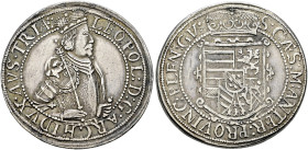 Ensisheim als habsburgische Münzstätte. Erzherzog Leopold 1620-1632. . 
1/2 Taler o.J. (geprägt als weltlicher Fürst 1627/30). Klemesch 303 (dieses E...