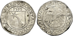Colmar, Stadt. . 
Batzen 1535. Stadtschild, darüber die Jahreszahl / Nach links blickender Adler. E.u.L. 21, Slg. Voltz -, Schulten 642.
selten, Prä...