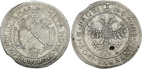Colmar, Stadt. . 
Gulden zu 60 Kreuzer o.J. (17. Jh.) Geschweifter Stadtschild mit Rocaillen, unten die Wertzahl 60 in Verzierung / Gekrönter und nim...