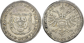 Hagenau, Stadt. . 
Gulden zu 60 Kreuzer 1673. Stadtwappen in verzierter Kartusche, darüber die Wertangabe, zu den Seiten die geteilte Jahreszahl. Gek...