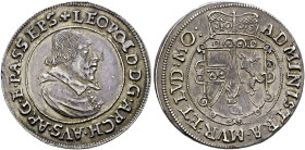 Murbach und Lüders, Abtei. Erzherzog Leopold von Österreich als Administrator 1614-1626. . 
1/4 Taler o.J. -Ensisheim-. Brustbild im geistlichen Orna...