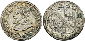 Straßburg, Bistum. Karl II. von Lothringen 1593-1607. . 
Teston (= 1/4 Taler) o.J. Brustbild im Ornat nach links / Kardinalshut über kreuzbestecktem ...