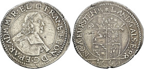 Straßburg, Bistum. Franz Egon von Fürstenberg 1662-1682, auch 1665-1682 Abt von Murbach und Lüders. . 
12 Kreuzer 1665 -Guebwiller-. Brustbild im gei...
