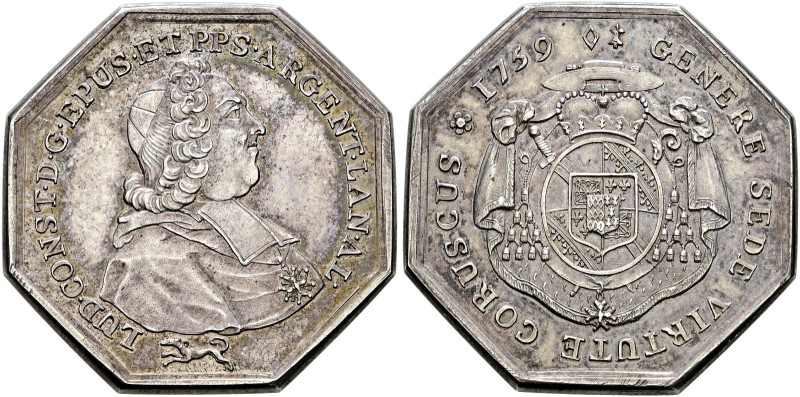 Straßburg, Bistum. Ludwig Constantin von Rohan 1756-1779. . 
Oktogonale, jetona...