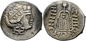 Ostkelten. . 
Tetradrachme, Typ Insel Thasos 2./1. Jh. v. Chr. Stilisierter Dionysoskopf nach rechts / Stilisierter stehender Herakles mit Löwenfell ...