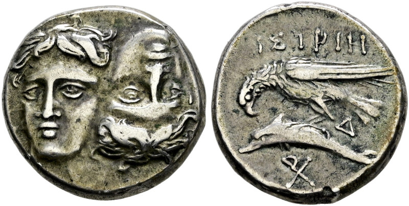 Thrakia. Istros und Pontos. 
Drachme 340-313 v. Chr. Zwei jugendliche, männlich...